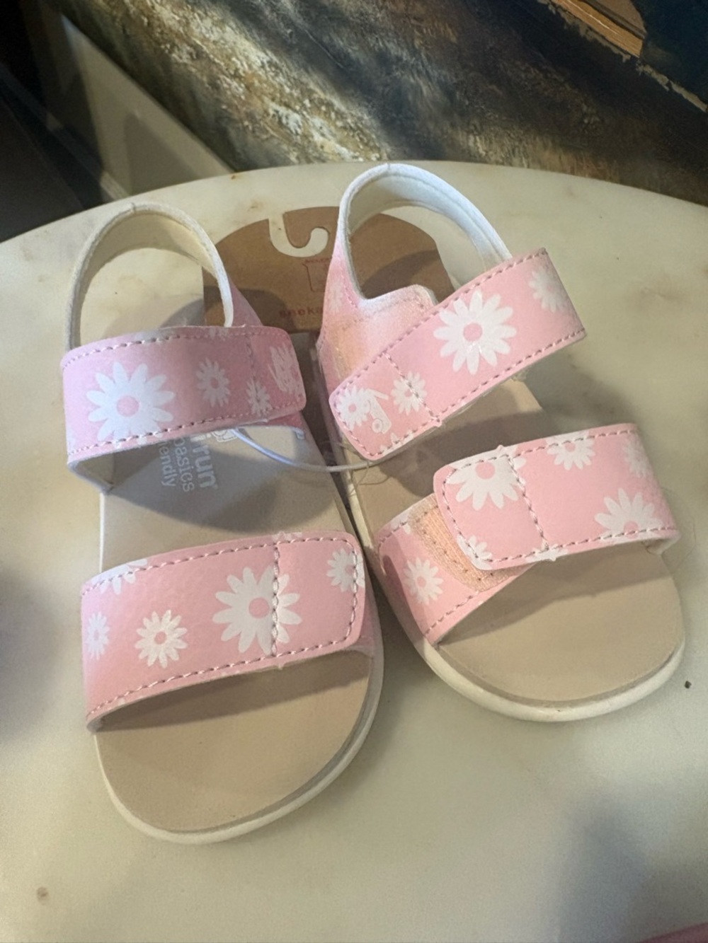 See Kai Run Pink Daisy Strap Sandals for Kids